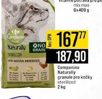 Companino Naturally granule pro kočky sterilized 2 kg