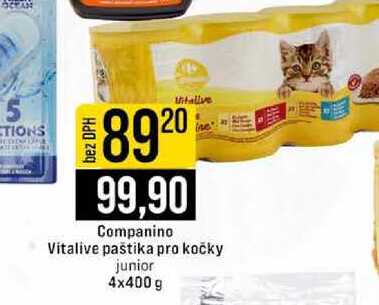 Companino Vitalive paštika pro kočky junior 4x400 g 
