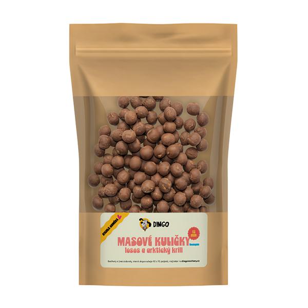 Dingo Masové kuličky - Losos a arktický krill 12mm