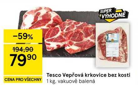 Tesco Vepřová krkovice bez kosti, 1 kg