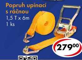 Popruh upínací s ráčnou