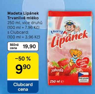 Madeta Lipánek Trvanlivé mléko, 250 ml