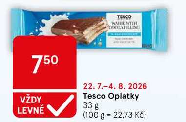 Tesco Oplatky, 33 g