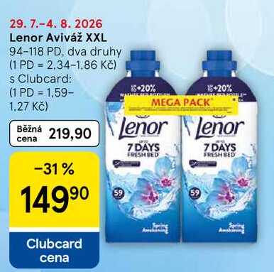 Lenor Aviváž XXL, 94-118 PD, dva druhy  