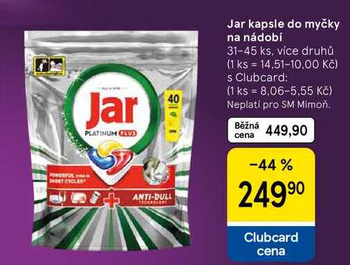 Jar kapsle do myčky na nádobí, 31-45 ks, více druhů