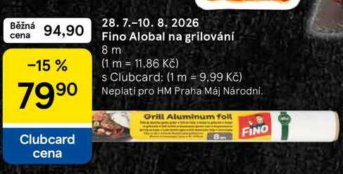 Fino Alobal na grilování, 8 m 