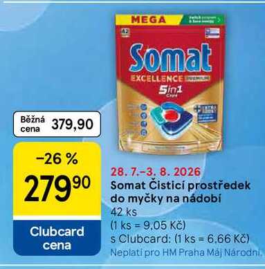 Somat Čisticí prostředek do myčky na nádobí, 42 ks  