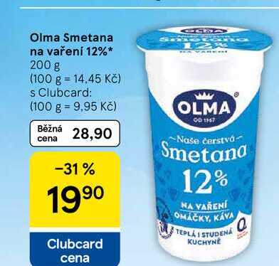 Olma Smetana na vaření 12%, 200 g 