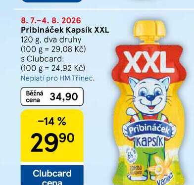Pribináček Kapsík XXL, 120 g, dva druhy