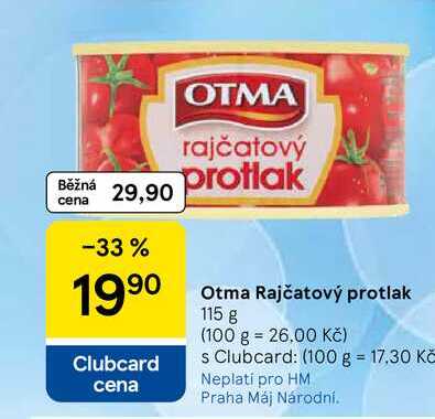 Otma Rajčatový protlak, 115 g