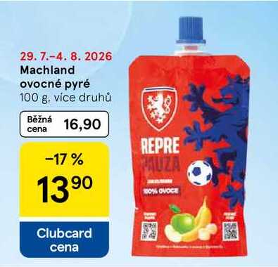 Machland ovocné pyré, 100 g Tesco