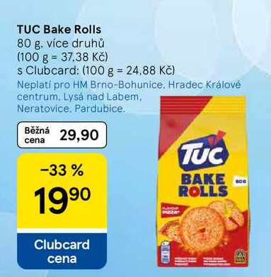 TUC Bake Rolls, 80 g 