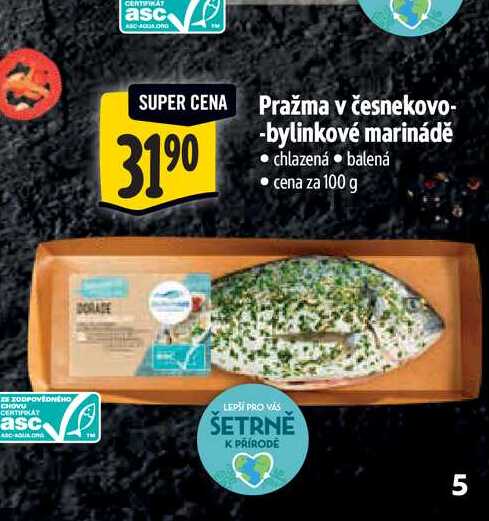   Pražma v česnekovo-bylinkové marinádě 100 g