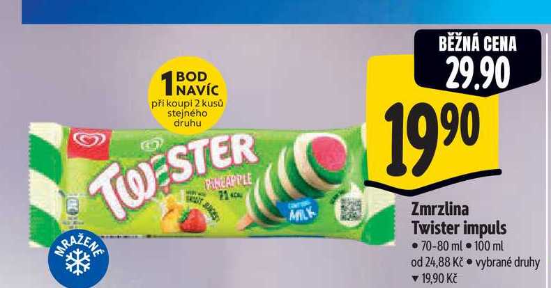 Zmrzlina Twister impuls 70-80 ml