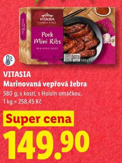 VITASIA Marinovaná vepřová žebra, 580 g