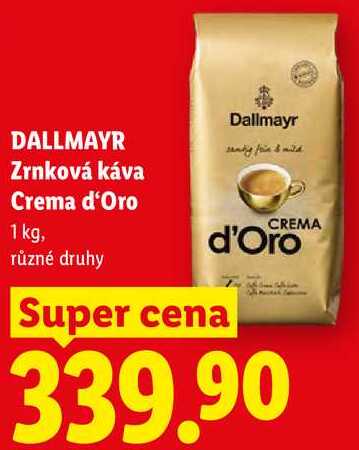 DALLMAYR Zrnková káva Crema d'Oro, 1 kg