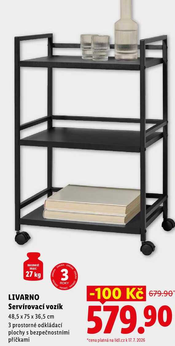 LIVARNO Servírovací vozík