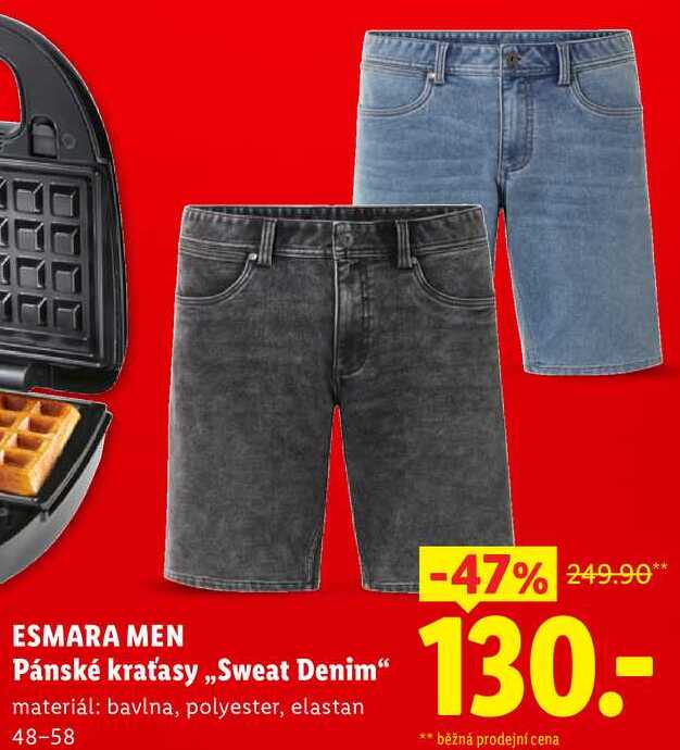 ESMARA MEN Pánské kraťasy „Sweat Denim" 