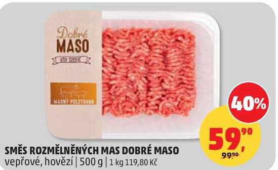 SMĚS ROZMĚLNĚNÝCH MAS DOBRÉ MASO vepřové, 500 g