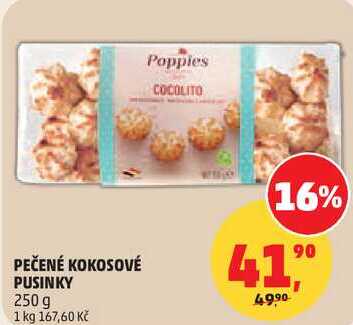 PEČENÉ KOKOSOVÉ PUSINKY, 250 g 