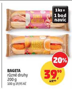 BAGETA různé druhy, 200 g 