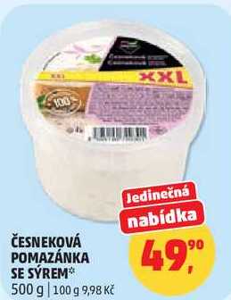 ČESNEKOVÁ POMAZÁNKA SE SÝREM, 500 g 
