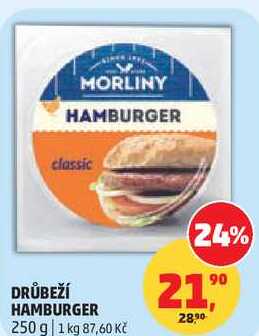 MORLINY HAMBURGER DRŮBEŽÍ, 250 g   