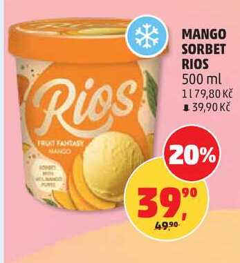 MANGO SORBET RIOS, 500 ml