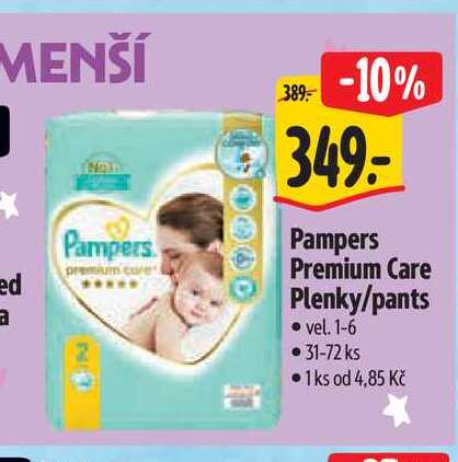 Pampers Premium Care Plenky/pants vel. 1-6