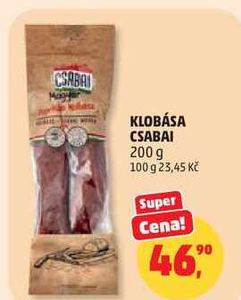 KLOBÁSA CSABAI, 200 g