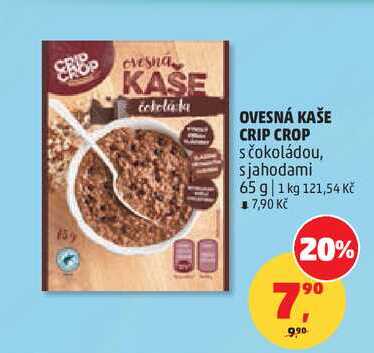 OVESNÁ KAŠE CRIP CROP s čokoládou, 65 g 