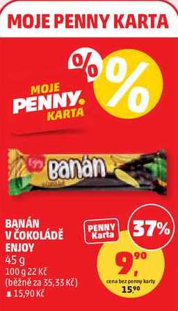 BANÁN V ČOKOLÁDĚ ENJOY, 45 g 