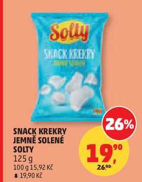 SNACK KREKRY JEMNĚ SOLENÉ SOLTY, 125 g 