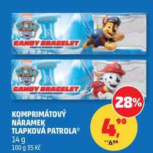 KOMPRIMÁTOVÝ NÁRAMEK TLAPKOVÁ PATROLA, 14 g