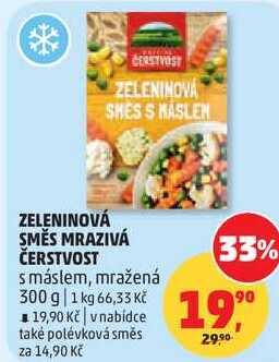 ZELENINOVÁ SMĚS MRAZIVÁ ČERSTVOST s máslem, mražená, 300 g 