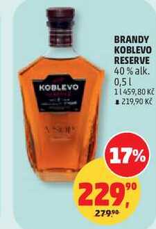 BRANDY KOBLEVO RESERVE 40% alk., 0,5 l 
