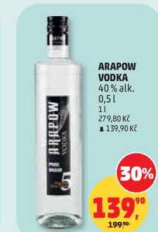 ARAPOW VODKA 40% alk., 0,5 l  v akci