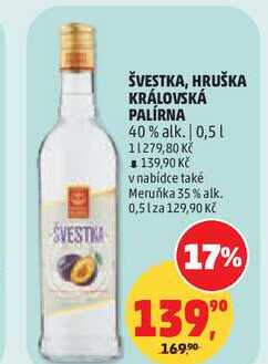 HRUŠKA KRÁLOVSKÁ PALÍRNA 40% alk., 0,5 l 