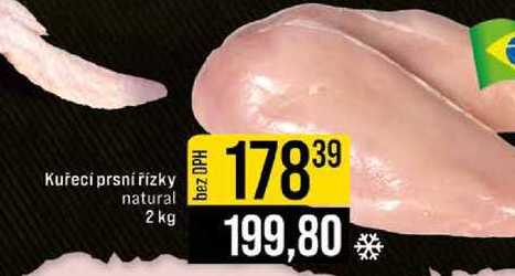 Kuřecí prsní řízky natural 2 kg