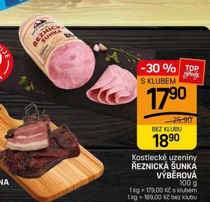 ŘEZNICKÁ ŠUNKA VÝBĚROVÁ 100 g