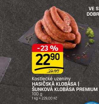 HASIČSKÁ KLOBÁSA | ŠUNKOVÁ KLOBÁSA PREMIUM 100 g