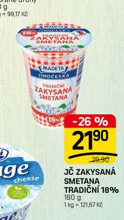 JČ ZAKYSANÁ SMETANA TRADIČNÍ 18% 180 g 