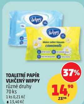 TOALETNÍ PAPÍR VLHČENÝ WIPPY různé druhy, 70 ks Penny Market