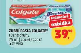 COLGATE různé druhy, 75 ml Penny Market