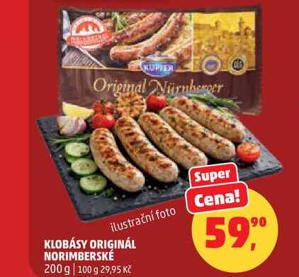 KLOBÁSY ORIGINÁL NORIMBERSKÉ, 200 g