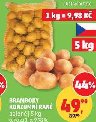 BRAMBORY KONZUMNÍ RANÉ balené, 5 kg