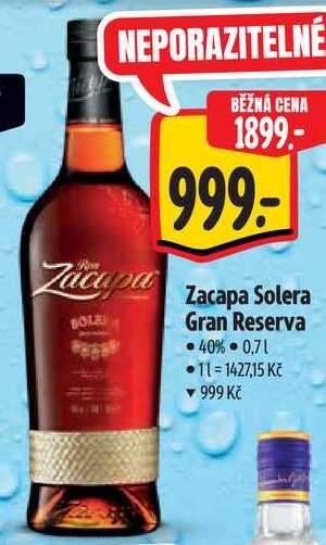 Zacapa Solera Gran Reserva, 0,7 l