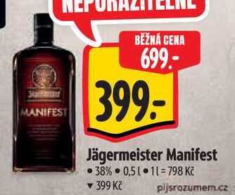Jägermeister Manifest, 0,5 l