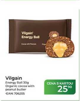 Vilgain' Energy Ball Vilgain Energy Ball 30g Organic cocoa with peanut butter  