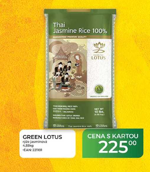 GREEN LOTUS rýže jasmínová 4,55kg 